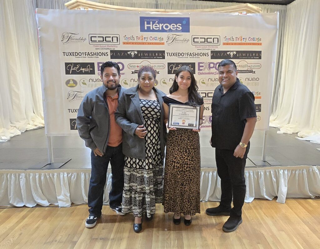 Local Community Heroes $1,000 scholarship award ceremony, April 2025